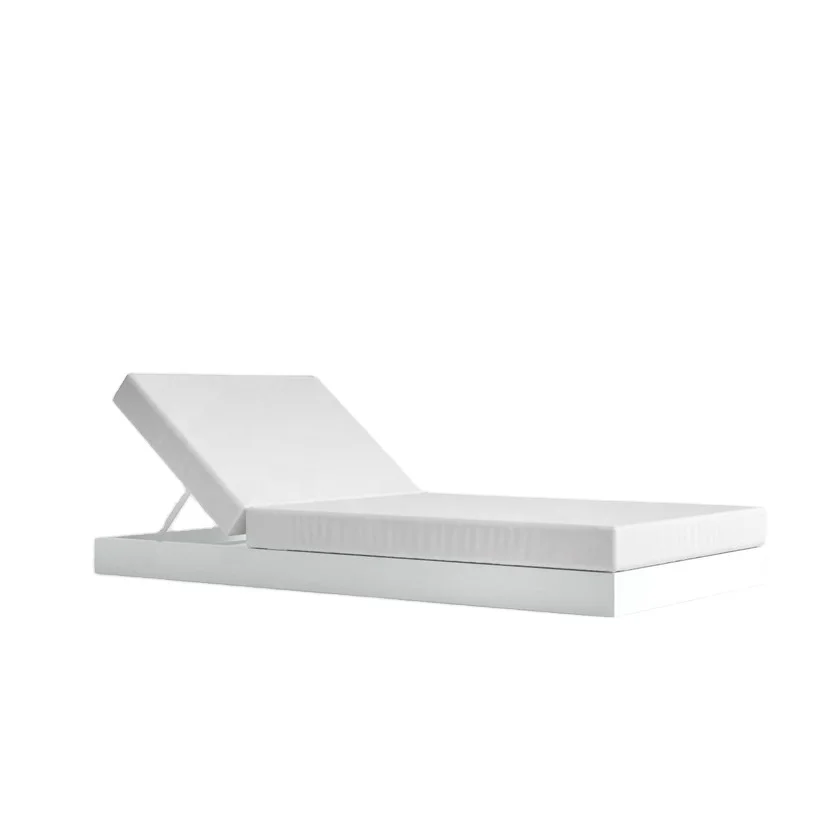 Furniture Garden Aluminum Aluminum Sun Lounger White Beach Furniture Outdoor Furniture Swimming Pool Sun Lounger Modern Metal