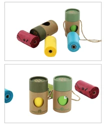 Eco-friendly Dog Poop Bag Dispenser Recyclable Dog Poop Bag Holder with Leash Clip Hands-Free Leash Poop Bag Holder with Straps