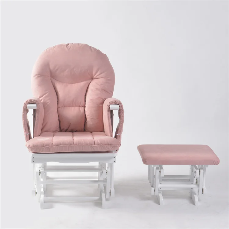 UK Best Seller Rise chair New Mom Breastfeeding Reclining Glider Rocker Chair with Ottoman