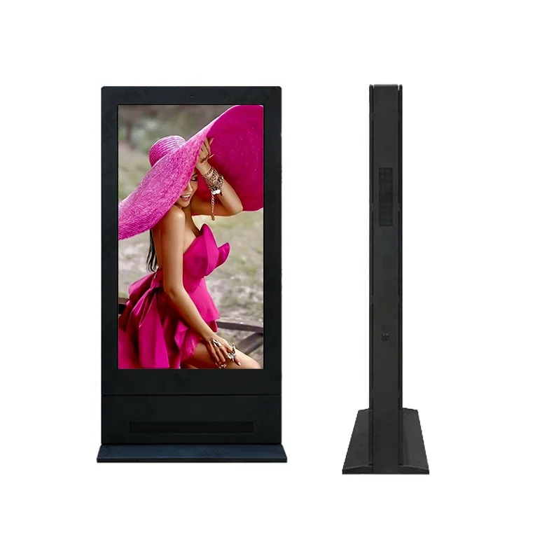 75 Inch Vertical Lcd Advertising Outdoor Dual Screen Digital Totem Two Sides Outdoor waterproof Double Side Digital Signage