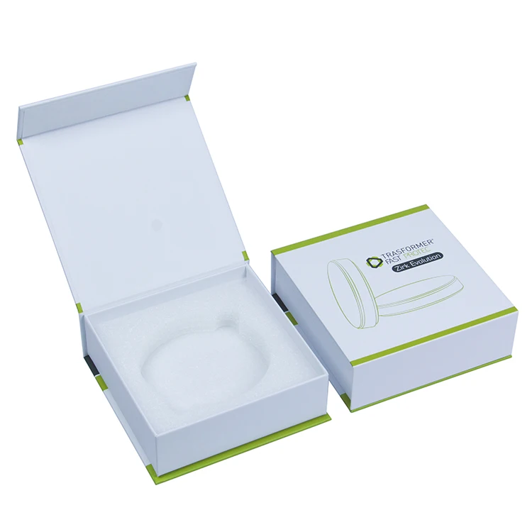 Custom Logo Technology Sense Packaging Gift Clamshell Magnetic Box with  EVA Foam Insert