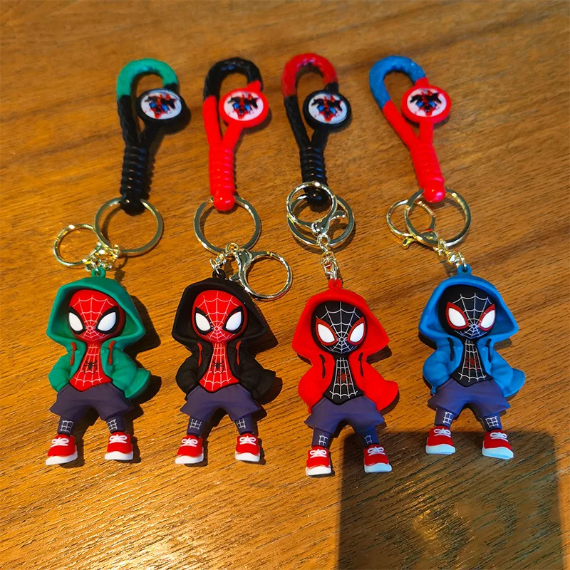 New hoodie spider style Marvel keychain doll machine, popular foreign trade item, accompanied by small gifts and giveaways