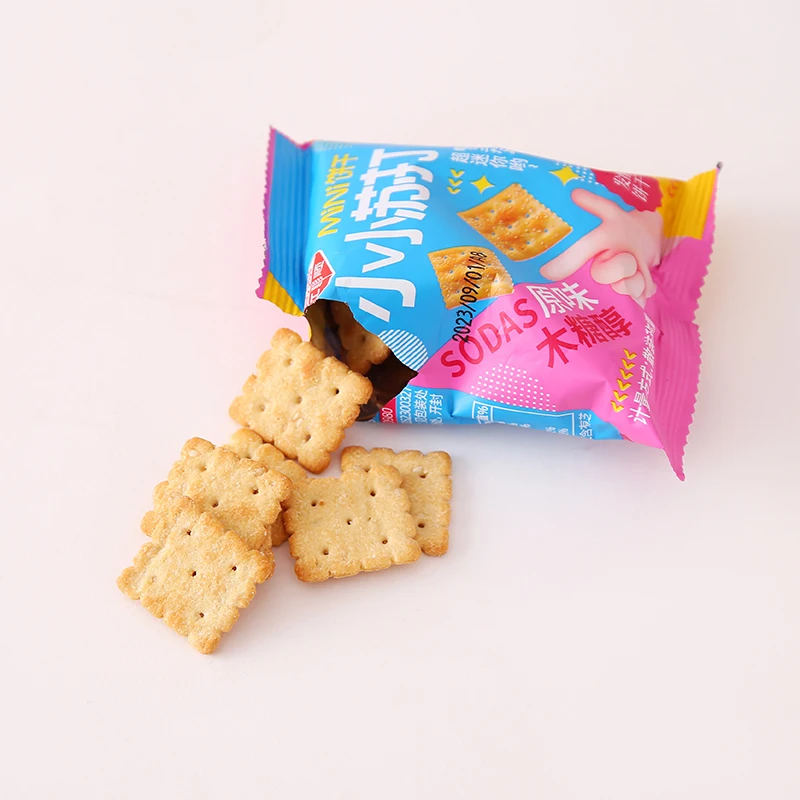 80g Hot selling soda crisp biscuit snack milk salt soda cracker biscuits