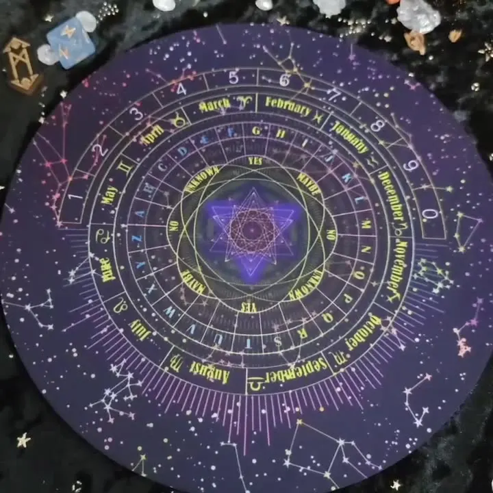 Маятниковые коврики со звездным небом декор гадание резиновая доска круглые для дайвинга гадания алтаря таро скатерть ритуальная ткань