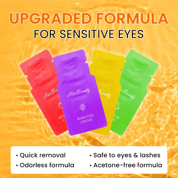 Jelly remover gel cream Lash Adhesive removing Cream small bag Strawberry portable glue cleaner Glue Cream Remover