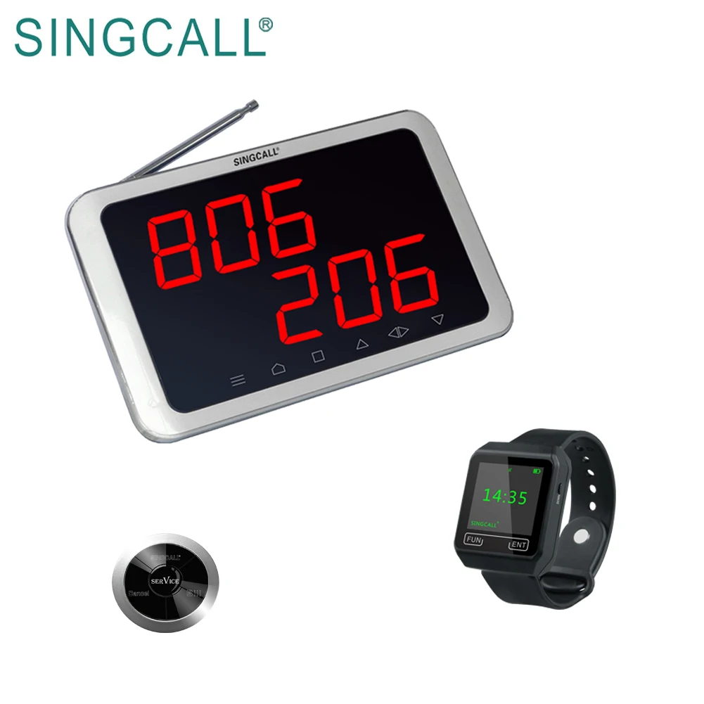  Беспроводной ресторанный зуммер SINGCALL кнопка вызова система