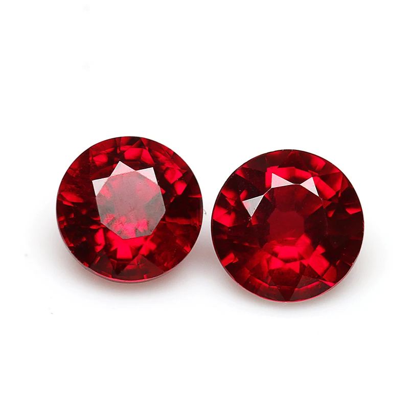 Wholesale Loose Gemstone 1.5mm~2mm Round Brilliant Cut Tanzania Natural Ruby Stone for Fine Jewelry