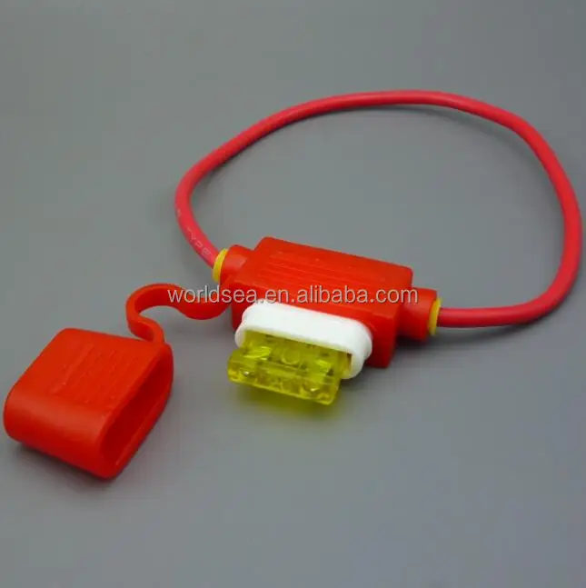 Rubber + Ceramic 20A 14AWG Waterproof In-Line Ceramic Fuse Holder Car Fuseholder For Fuse 1A2A3A5A7.5A10A15A20A25A30A35A40A