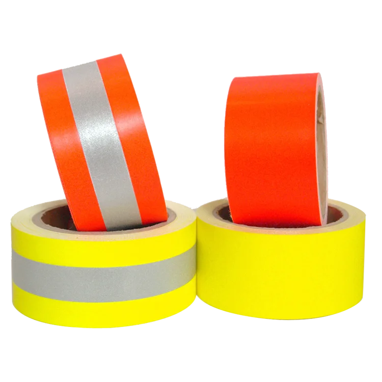 HCSP 100% Cotton Flame Retardant Fabric Yellow/Orange-Silver Reflective Tape Clothes 5*2 Fr Resistant up to 50 Washes