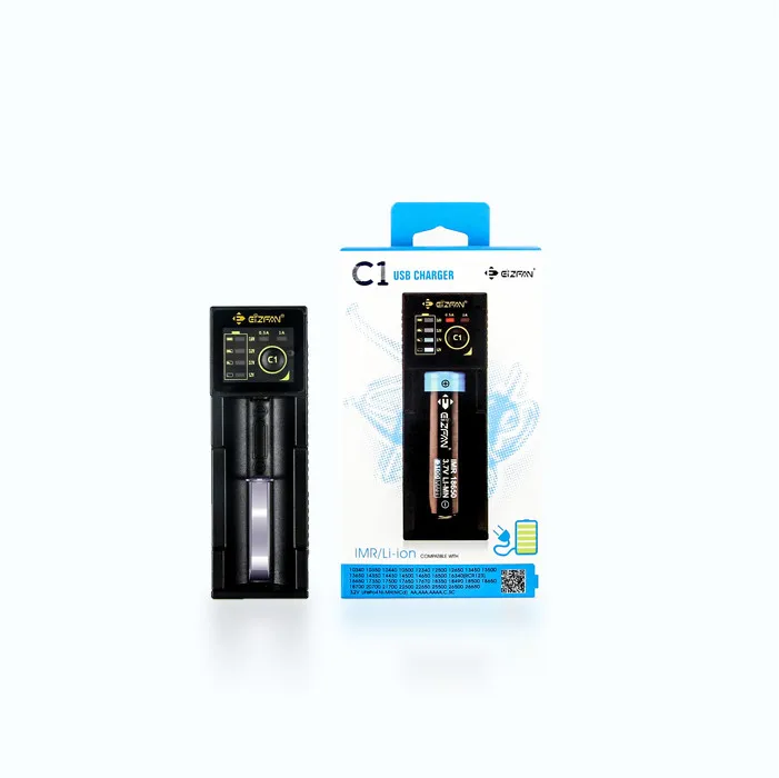 Wholesale Eizfan C1 universal USB battery charger 18650 1.2V 3.6V 3.7V 3.8V rechargeable li ion battery charger for