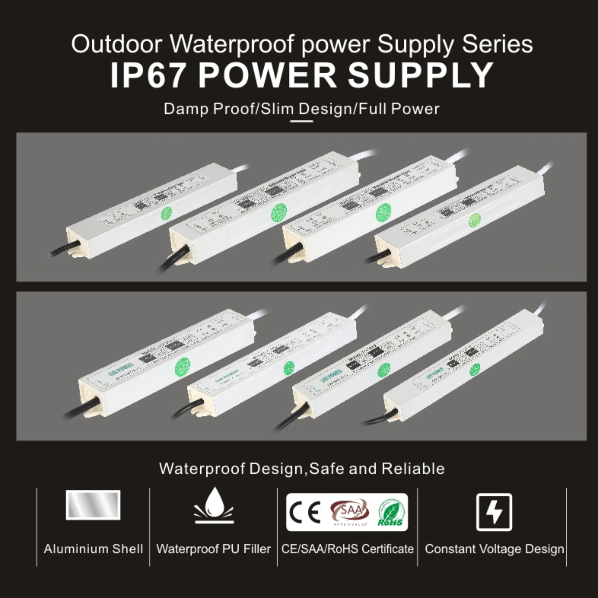 Best Selling waterproof IP67 led 30 watt led driver