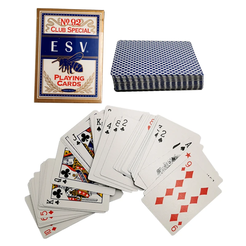Manufacturer Custom Playing Cards High quality printing paper plastic Casino Poker gold edges two decks with plastic case
