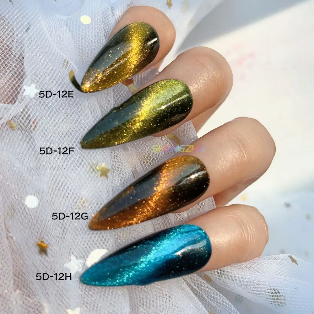 new arrival 5D chameleon magnetic cat eye pigment powder for nail polish and resin magnetic cat eye gel polish