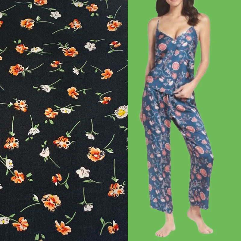 Keqiao Factory 100 Percent Recycled Polyester Navy Blue Pajamas Fabric By The Meter S03-033 On Sale