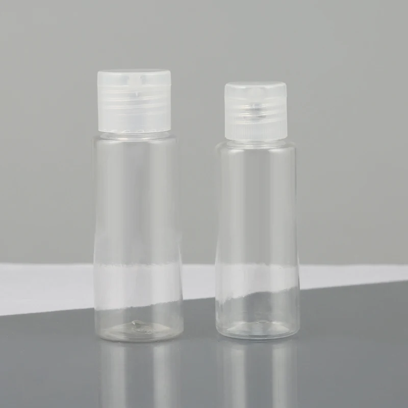 New product transparent plastic bottle with flip cap customized size mini plastic bottles wholesale