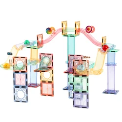 KEBO 158pcs Newest magnet toys marble runs magnetic building Toys Blocks for boys and girls gift