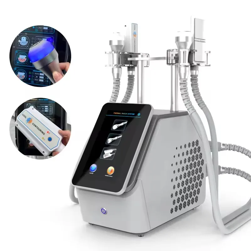 cool and hot fats freezing heads 360 cryo lipolysis machine cryoskin 4.0 T shock CryoToning and Cryofacial machine