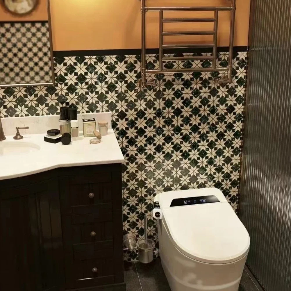 Century Mosaic Dark Green mixed Beige Natural Stone Marble Design Kitchen Bathroom Tiles Mosaic for Wall Floor