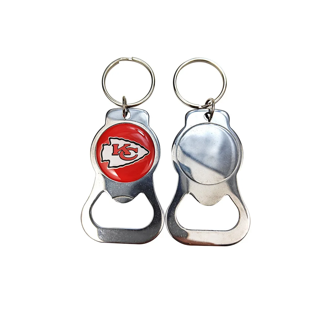 NFL 32 team key chain custom logo bottle opener beer bottle opener keychain with logo