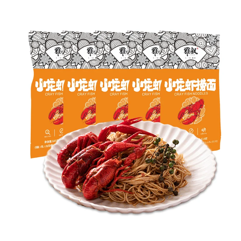 145g crayfish crab flavor Non-Fried convenient noodles instant noodles ramen fast food