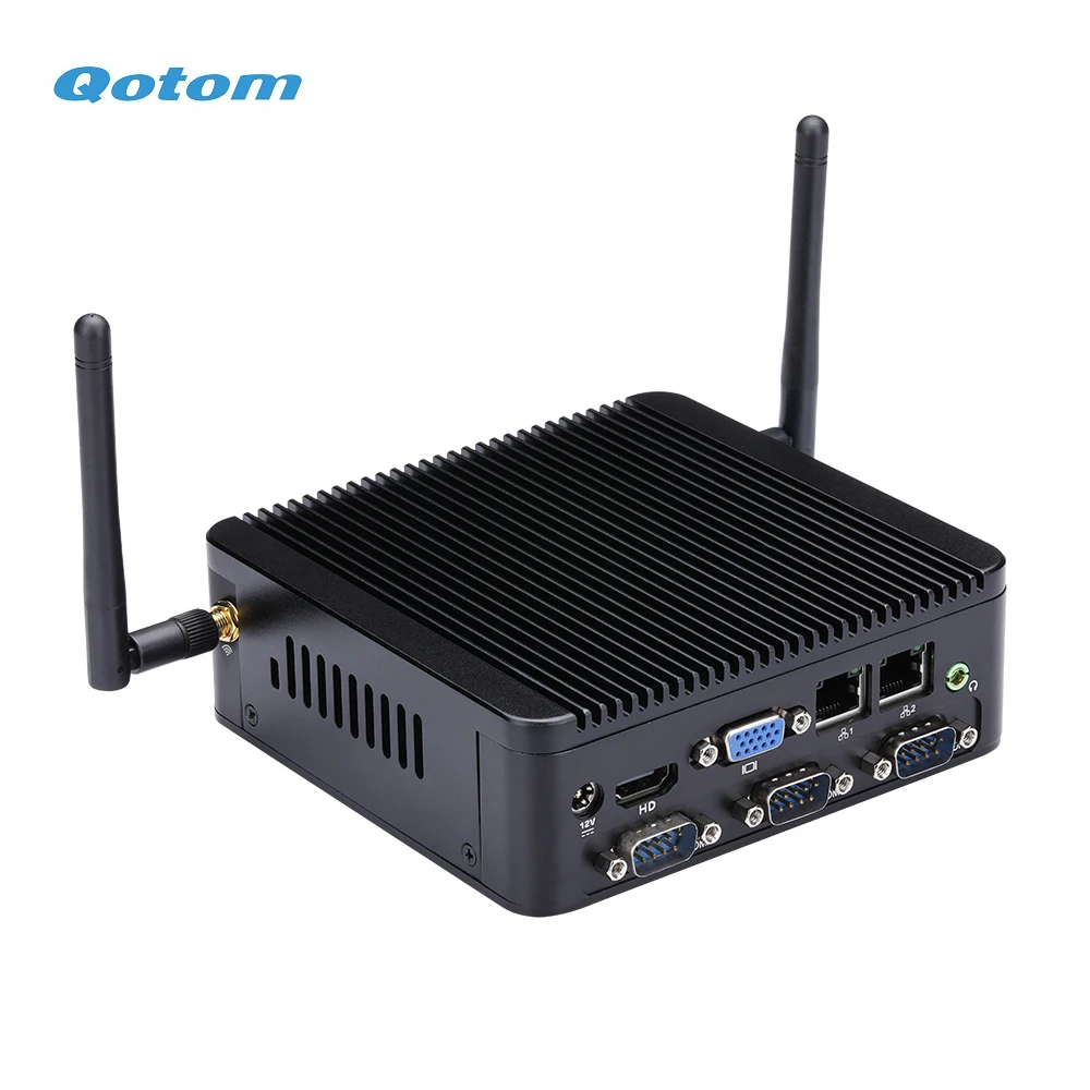  Недорогой мини-компьютер Qotom с процессором J1900 встроенным четырехъядерным 2 0 ГГц для промышленного