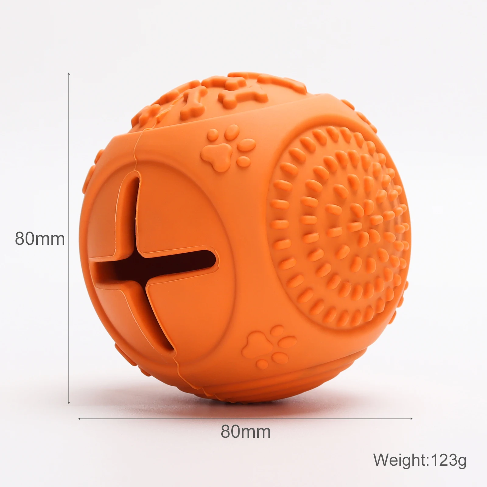 Durable Rubber Pet Chew Toy Ball New Design Sustainable Tooth Cleaning Toy for Cats and Dogs