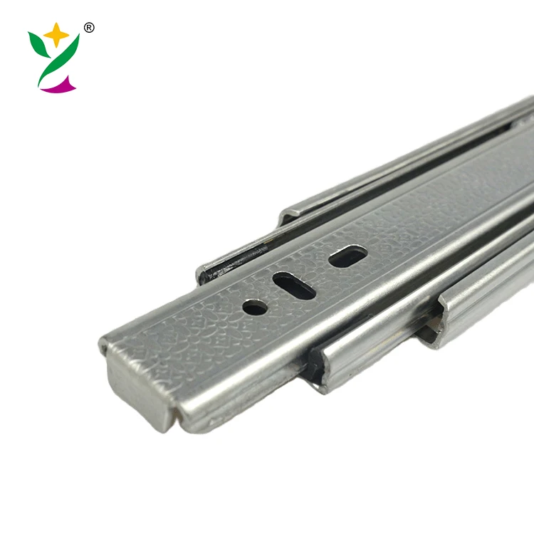 YUXING metal full extension furniture rails drawer guide kitchen cabinet damper heavy duty drawer slide