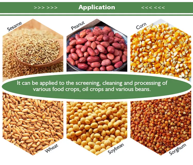 Big Capacity Grain Red Bean Air Screen Seed Cleaner And Grain Grader With Gravity Table