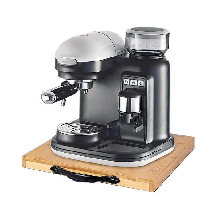 Bamboo Appliances Slider Multipurpose Appliance Sliding Rolling Tray for Coffee Maker Toaster Blender Air Fryer Stand Mixer