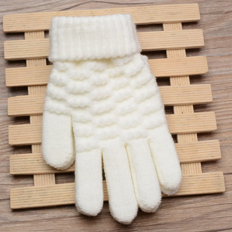 wefans Kids Boys Girls Warm Winter Soft Thick Knit Striped Mittens ski Gloves