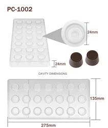 3D Filled Chocolate Bar Mold Baking Polycarbonate Chocolate Molds Confectionery Candy Form Mould Baking Pastry Bakery Tools