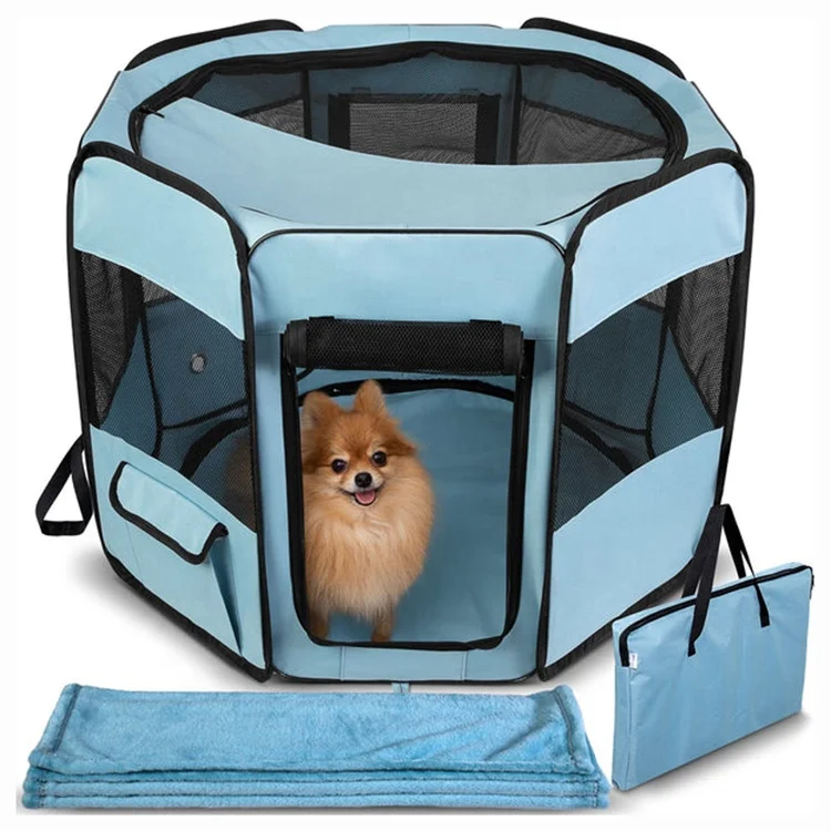 2022 New Design Pop Up Playpen , Portable Pet Playpen with Blanket