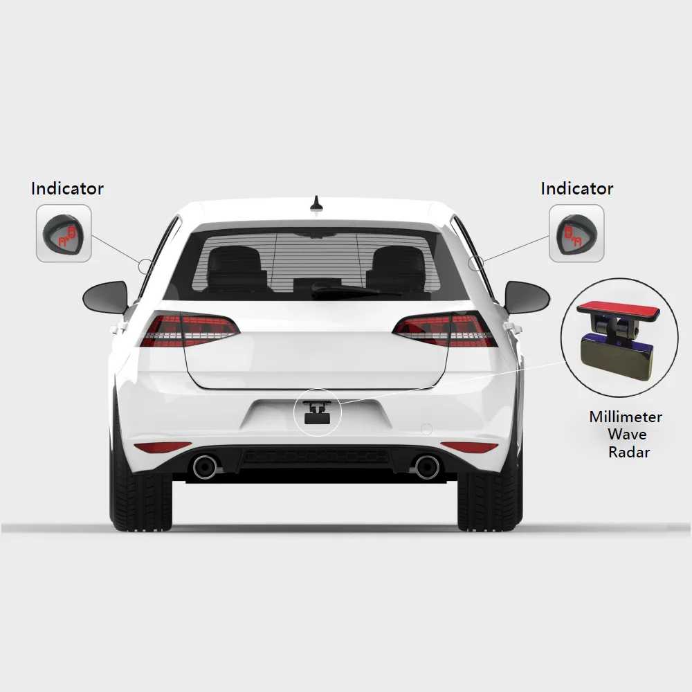 77GHZ Microwave Radar BSD Waterproof IP69K Motion Sensor Detector Blind Spot Detection Reversing Parking System