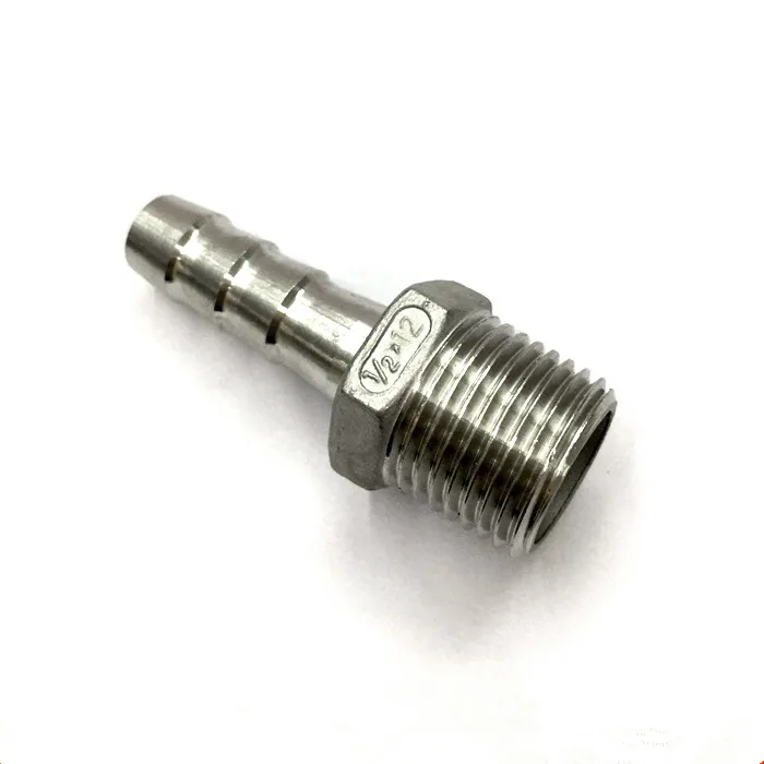 SS304/316 Hex Hose Nipple Pipe Fitting Dtainless Steel Hose Nipple