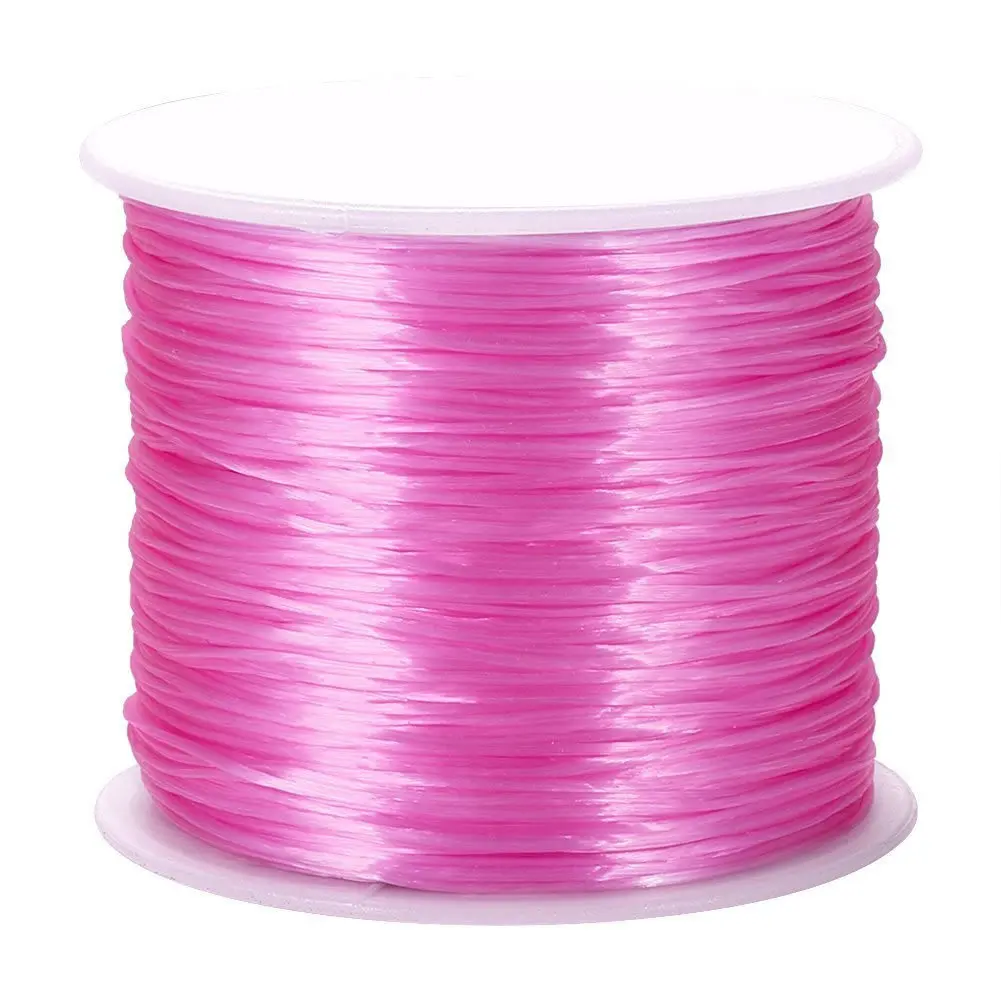 Rawmand 60m/Roll 0.8mm Colorful Elastic Rope Crystal String for Jewelry Making Beading Cord Bracelet Wire Fishing Thread Rope