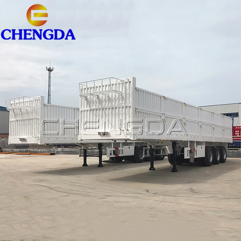 High Quality Cheap Large Capacity 3 Axle Cargo Sidewall Trailer for Sale