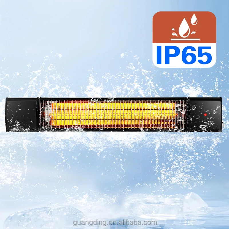 Free-Standing IP65 Instant Hot 1200W 2400W Infrared Outdoor Electric Heater Quiet Operation 2000W Free-Standing Quiet Heater