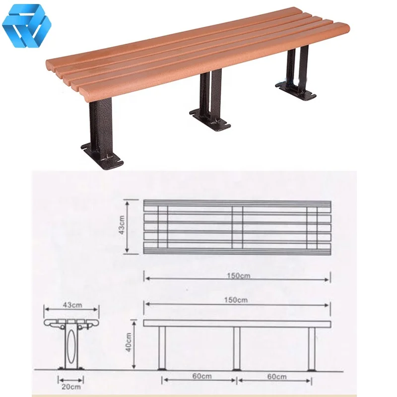 Fire Prevention Insect Ants Moisture-proof Anti Fading Durable Park Chair Public Seat Bench Manufacturers