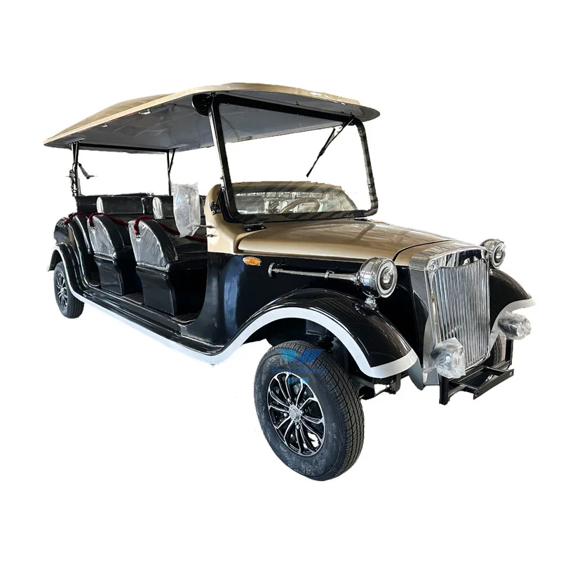 Unique limousine car Attractive Design 4 Wheel Electric Vintage Car for scenic spot