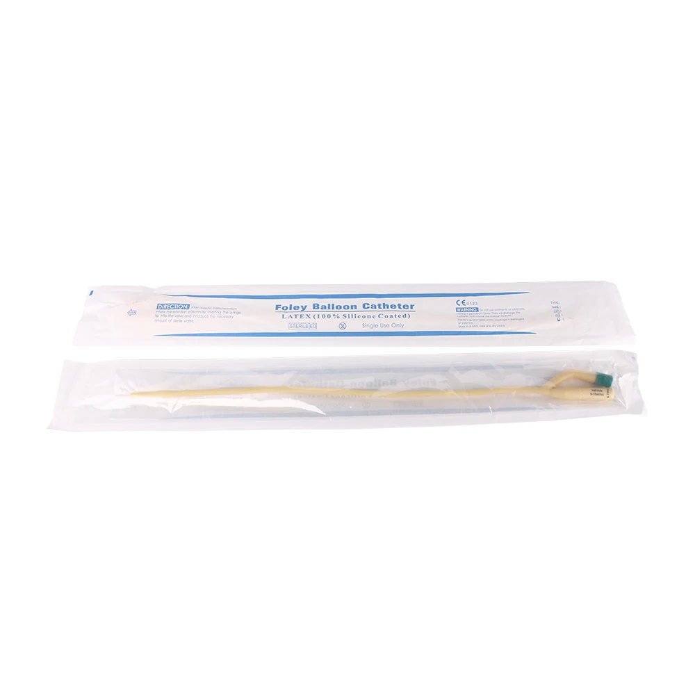 Flexible and Soft Two-Way Latex Foley Catheter with Silicone Coated for Gentle Insertion