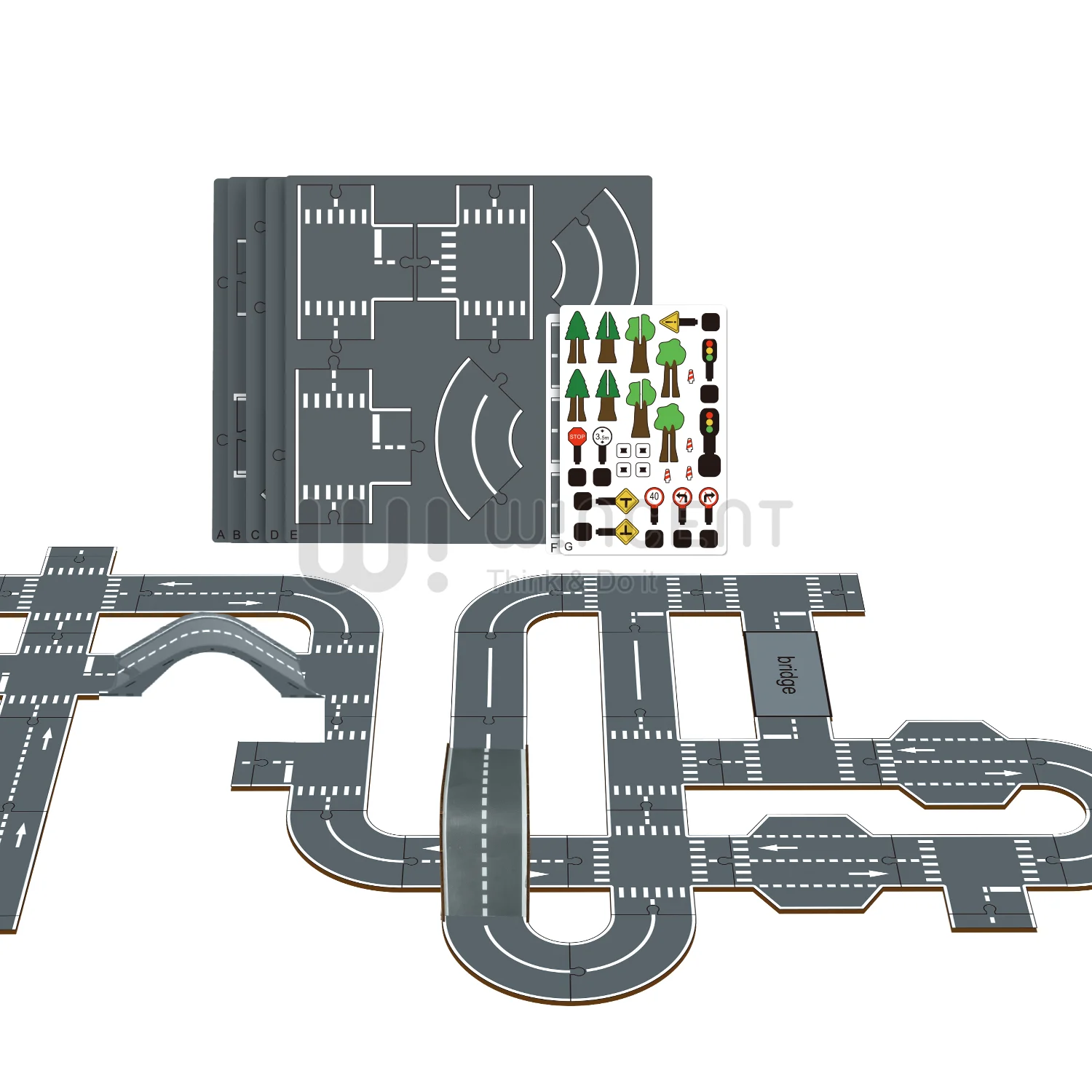 Race Track Toy Car Slot Car Race Track Sets DIY Educational Assemble Wooden Children Toys