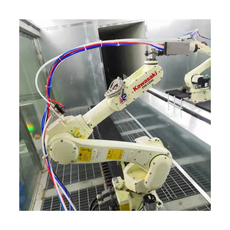 High temperature resistant Six Axis Automatic Spray Powder Robot For  Communication box with Electrostatic powder spraying