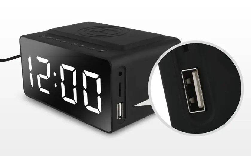 AFK BT508 умный беспроводной bluetooth-динамик с будильником qi зарядка fm-радио