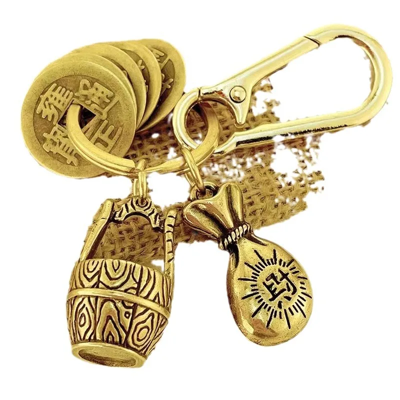 Chinese style Zodiac Keychain Car key Bag Pendant Blessing keychain