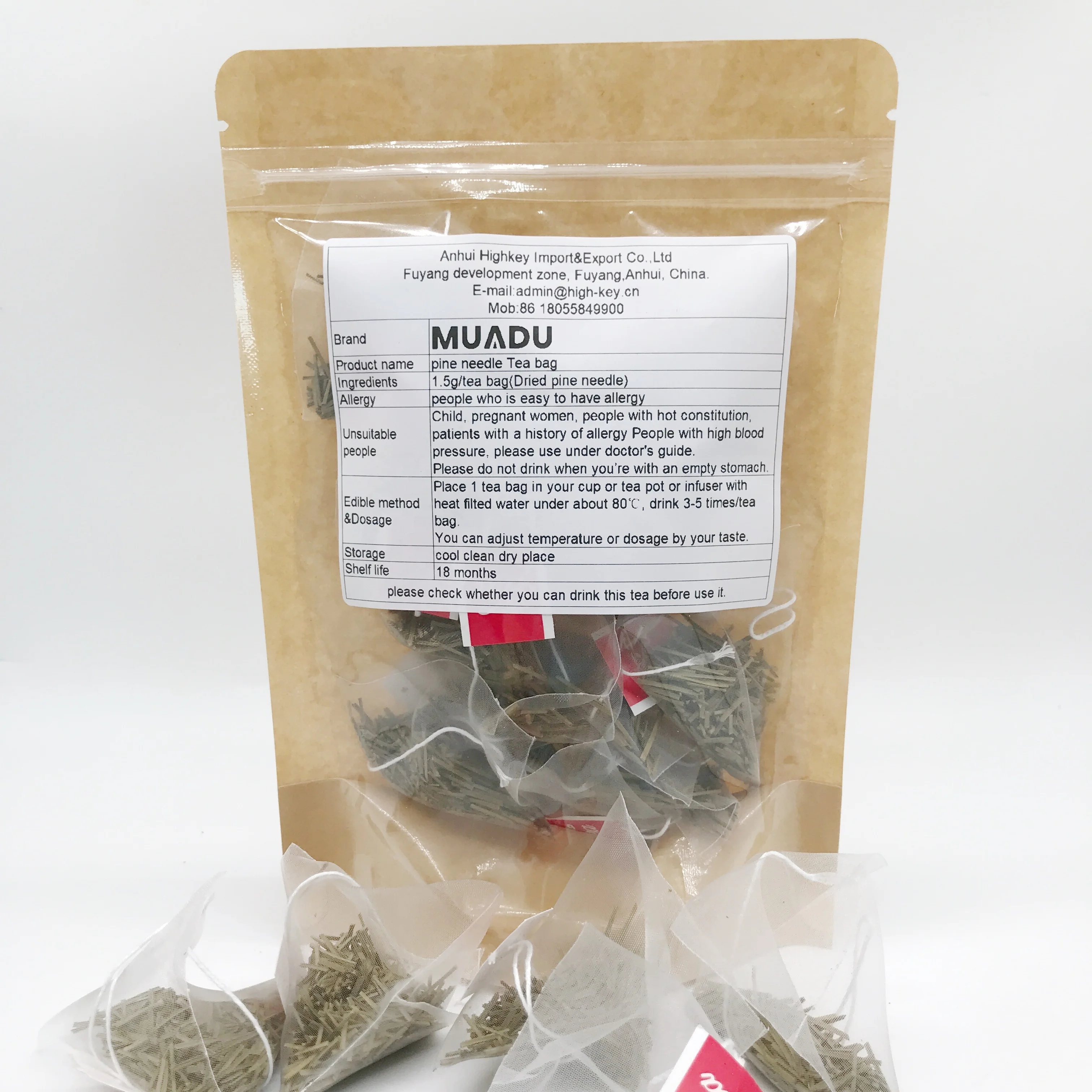 4090 Song zhen Natural Herbal Tea bags Pine Needle Tea bag