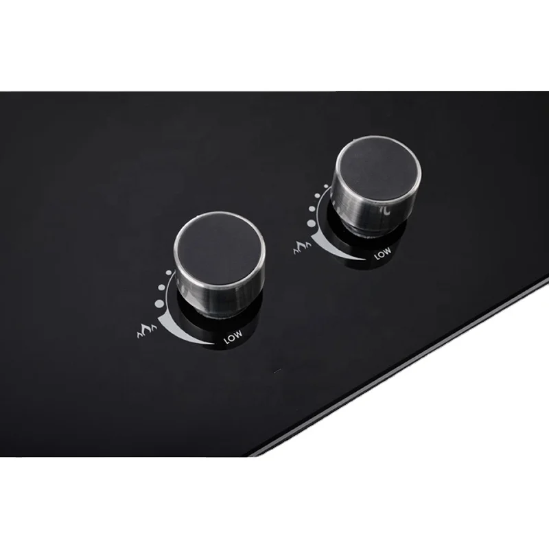 Built In Double Butane Natural Stoves Glass Panel Electronic Igniter Indoor Kitchen Portable Fire Universal Gas Stove