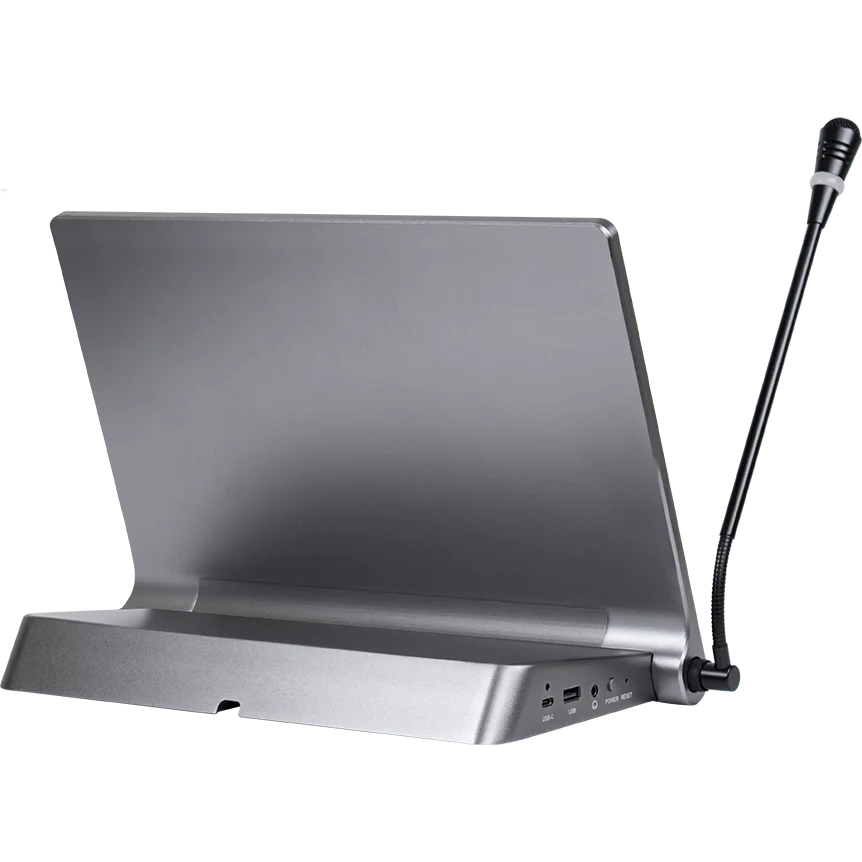 Touch Screen Paperless Conference System Chairman Delegate  Desktop Speaking and Voting Terminal with Microphone