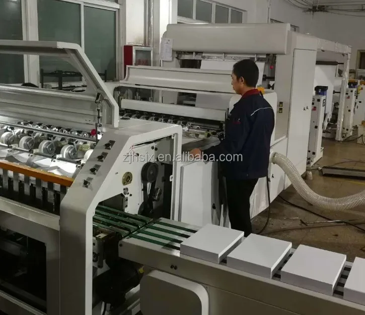 HQJ-1400D Double roll A3 A4 office print paper sheet cutting and auto conveyor machine