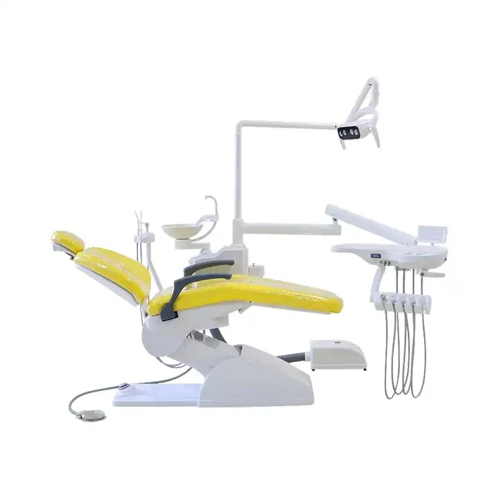Manufacturers promote high quality technology hydraulic dental chair unit LED film viewer dental chairs unit