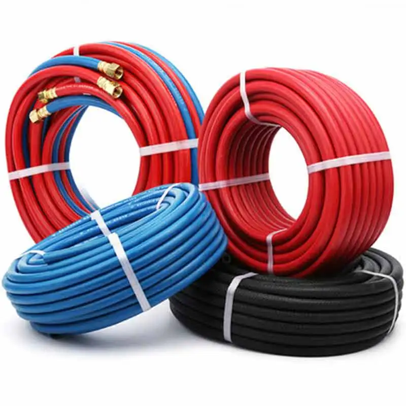 Heavy Duty PVC Rubber Twin Welding Hose  Acetylene Oxygen Gas Torch Cutting  Hose PVC Braided hose